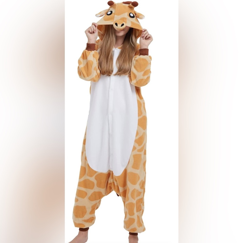 CANASOUR Adult Orange Giraffe Costume Size X Large